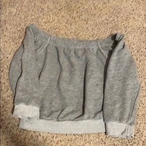 Off the shoulder long sleeve sweater
